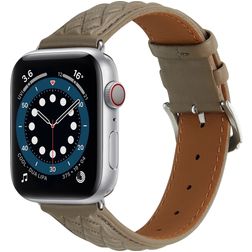Mobigear Genova Pelle Apple Watch Cinturino Fibbia ad ardiglione - 49/46/45/44 mm - Grigio