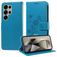 Mobigear Flowers Samsung Galaxy S25 Ultra Cover a libro portafoglio - Blu