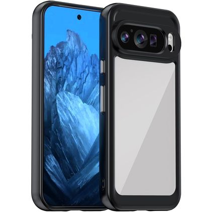 Mobigear Crystal Google Pixel 9 Hårdt Bagsidecover - Sort