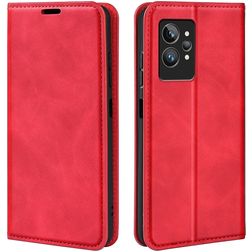Mobigear Retro Slim Realme GT2 Pro Funda tipo libro Cartera - Rojo
