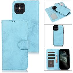 Mobigear Wallet iPhone 12 Pro Cover Aftageligt 2-i-1-pungetui med Seddelrum - Babyblå