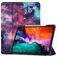Mobigear Tri-Fold Gel iPad Pro 12,9 polegadas (2021) TPU / Pele sintética Capa livro + Suporte para caneta stylus - Milky Way