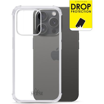 My Style Protective Flex Transparente iPhone 15 Pro TPU flexível Capa traseira Antichoque - Transparente
