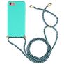 Mobigear Lanyard iPhone SE (2020) TPU flexible Funda con cuerda - Turquesa