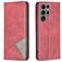 Mobigear Rhombus Slim Samsung Galaxy S23 Ultra Wallet case - Red