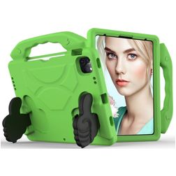 Mobigear Thumbs Up iPad Air 4 (2020) Barnfodral för surfplatta med handtag - Grön