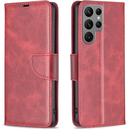 Mobigear Excellent Samsung Galaxy S24 Ultra Etui z klapką typu portfel - Czerwony