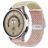 Mobigear Braided Dual Nylon Smartwatch Armband Klämspänne - 22 mm - Rosa / Stjärnglans