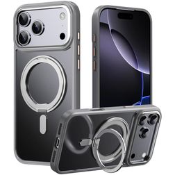 Mobigear Frosted Mag iPhone 17 Pro MagSafe Funda Plástico rígido Carcasa con soporte - Verde