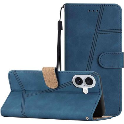 Mobigear Stitch iPhone 17 Funda tipo libro Cartera - Azul
