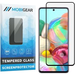 Mobigear Premium Samsung Galaxy A71 Tempered Glass Screen Protector - Case Friendly - Black