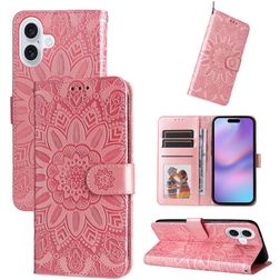 Mobigear Sunflower iPhone 17 Etui z klapką typu portfel - Różowy