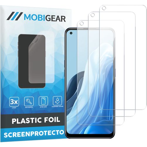 Mobigear OPPO Find X5 Lite Película de ecrã em plástico - Compatível com capas (Pack de 3)