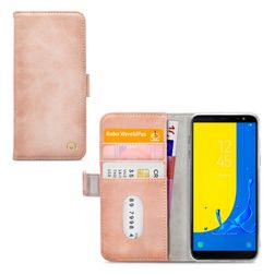 Mobilize Elite Gelly Samsung Galaxy J6 (2018) Lompakkokotelo + Setelitasku - Soft Pink