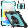 Mobigear SureGrip Xtreme iPad 11 (2025) Plastica rigida / Silicone Back cover + Tracolla + Supporto - Nero / Blu