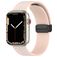 Mobigear Stripe Mag Correa Silicona Cierre magnético para Apple Watch - 49/46/45/44 mm - Blanco / Rosa