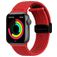 Mobigear Braided Mag Nylon Apple Watch Urrem Magnetlås - 42/41/40/38 mm - Rød
