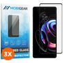 Mobigear Premium Motorola Edge 20 Pro Vidro temperado Película de ecrã - Compatível com capas - Preto (Pack de 3)