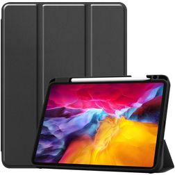 Mobigear Tri-Fold Gel iPad Pro 11 tuuman (2022) TPU / Keinonahka Lompakkokotelo + Kynänpidike - Musta