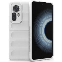 Mobigear Bumpy Xiaomi 12T TPU flexível Capa traseira - Branco