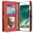 CaseMe 008 iPhone 7 Plus Knížkové pouzdro 2v1 s odnímatelným krytem Peněženka - Červená