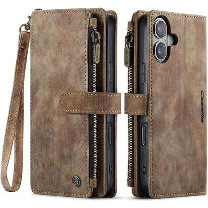 CaseMe C30 iPhone 17 Cover a libro portafoglio - Marrone