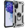 Mobigear Armor Ring Samsung Galaxy S20 FE Funda Plástico rígido Carcasa Antigolpes con anillo - Plateado