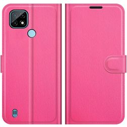 Mobigear Classic Realme C21 Cover a libro portafoglio - Magenta