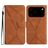 Mobigear Stitch iPhone 18 Pro Capa livro Carteira - Castanho