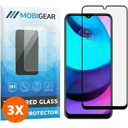 Mobigear Premium Motorola Moto E20 Vetro Protezione schermo - Compatibile con le cover - Nero (confezione da 3)