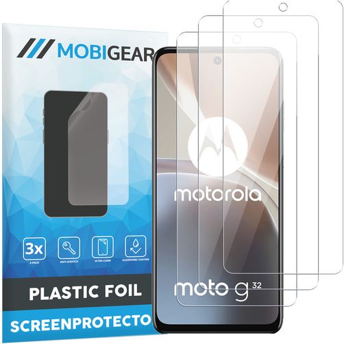 Mobigear Motorola Moto G32 Screen Protector Film - Case Friendly (3-Pack)