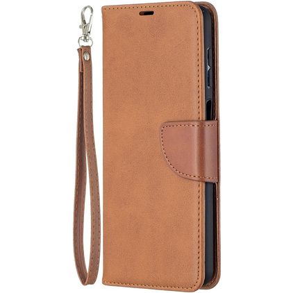Mobigear Excellent Samsung Galaxy A12 Cover a libro portafoglio - Marrone