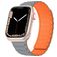 Mobigear Loop Mag Silicone Apple Watch Strap Magnetic closure - 49/46/45/44 mm - Grey / Orange