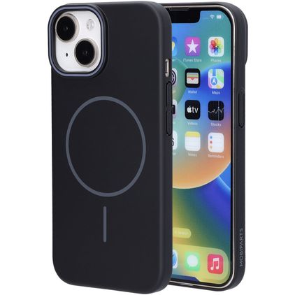 Mobiparts Slim Line iPhone 15 MagSafe Hard Case Back cover - Onyx Black