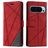 Mobigear Rhombus Google Pixel 9 Pro Etui z klapką typu portfel - Czerwony