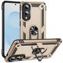Mobigear Armor Ring Samsung Galaxy S25 Edge Hårdt Bagsidecover Stødsikkert med ringholder - Guld