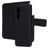 Mobiparts Samsung Galaxy S25 Funda Piel auténtica Funda tipo libro 2 en 1 con carcasa extraíble Cartera - Negro