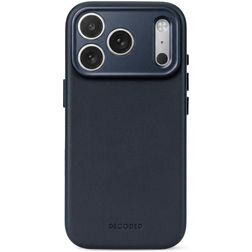 Decoded iPhone 18 Pro MagSafe Genuine Leather Back cover Shockproof - Midnight Blue