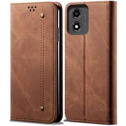 Mobigear Ranch Motorola Moto E14 Knížkové pouzdro Peněženka - Hnědá