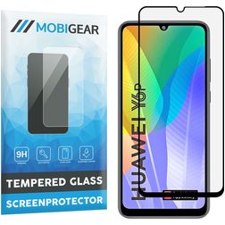 Mobigear Premium Huawei Y6p Tempered Glass Screen Protector - Case Friendly - Black