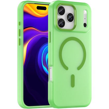 Mobigear Shockproof iPhone 17 Pro Max MagSafe Plástico rígido Capa traseira - Verde
