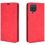 Mobigear Retro Slim Samsung Galaxy A12 Funda tipo libro Cartera - Rojo