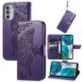 Mobigear Butterfly Motorola Moto G52 Wallet case - Purple