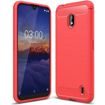 Mobigear Brushed Slim Nokia 2.2 Flexibel TPU Skal - Röd