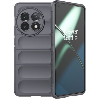 Mobigear Bumpy OnePlus 11 TPU flexível Capa traseira - Grafite