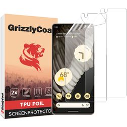 GrizzlyCoat Google Pixel 7 Pro Hidrogel TPU Película de ecrã - Compatível com capas + Moldura de instalação (Pack de 2)