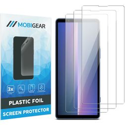Mobigear Sony Xperia 5 V Película de ecrã em plástico - Compatível com capas (Pack de 3)