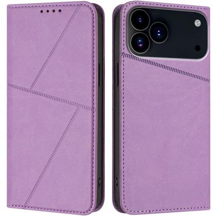 Mobigear Frosted Flip iPhone 17 Pro Max Wallet case - Purple
