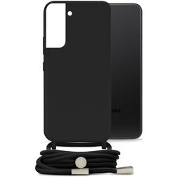 Mobilize Lanyard Gelly Samsung Galaxy S22 TPU flessibile Cover con cordino - Nero