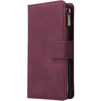 Mobigear Zipper Samsung Galaxy A41 Wallet case - Red